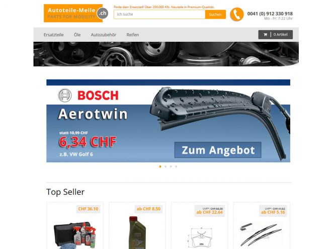 Autoteile-meile.ch Online Shop